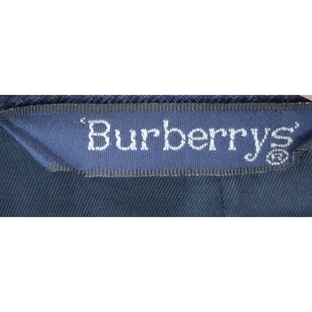 VTG Burberrys Mens Size *42R Blue Plaid Houndstooth Two Button Blazer Sport Coat